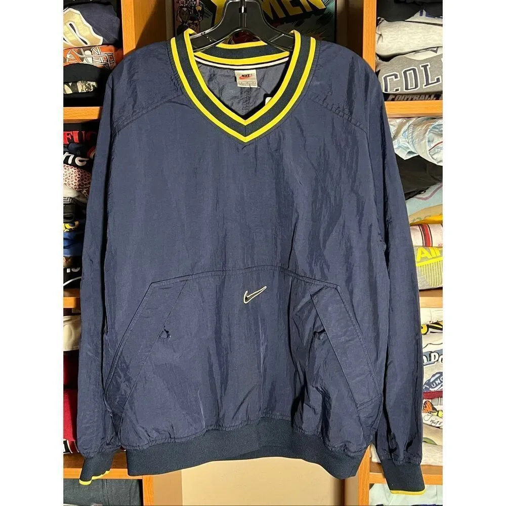 Vintage 90s Nike Striped Pullover Windbreaker Jacket